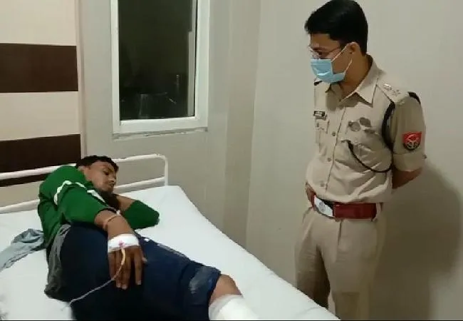 अमरोहा: पुलिस मुठभेड़ में बदमाश को लगी गोली, सिपाही भी घायल