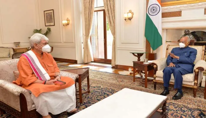 राष्ट्रपति, उपराष्ट्रपति से मिले जम्मू-कश्मीर के उपराज्यपाल मनोज सिन्हा