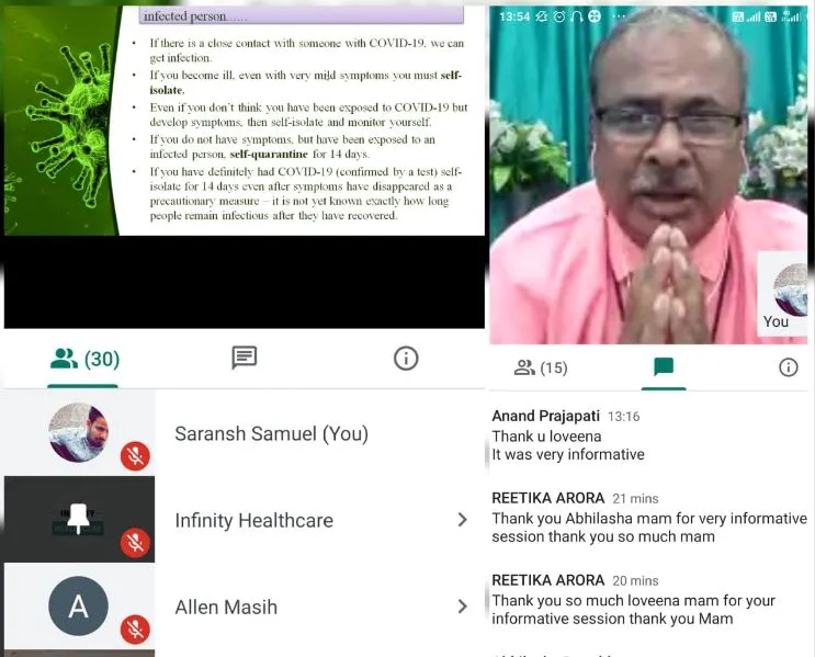 बरेली: वेबिनार के माध्यम से दी कोरोना से बचाव की जानकारी
