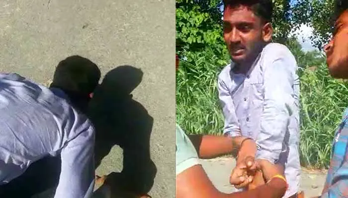 उप्र: पहले की युवक की पिटाई फिर जमीन से चटवाया थूक, वीडियो हुआ वायरल