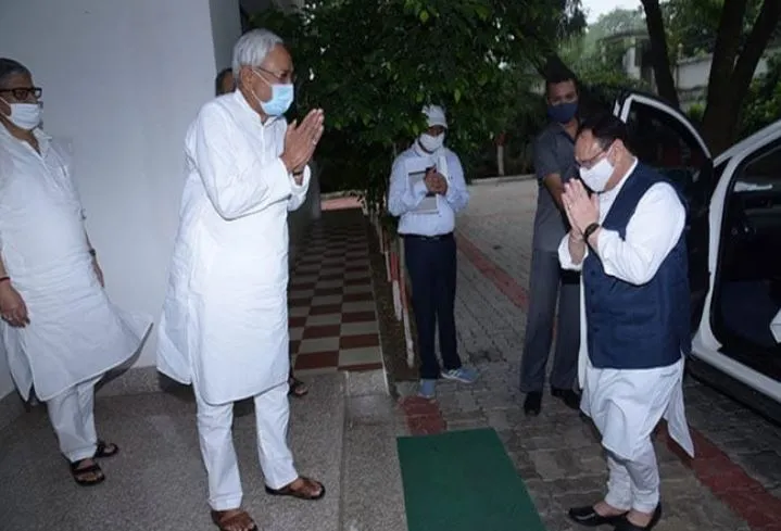 बिहार: भाजपा अध्यक्ष नड्डा पहुंचे मुख्यमंत्री आवास, नीतीश से की लंबी चर्चा