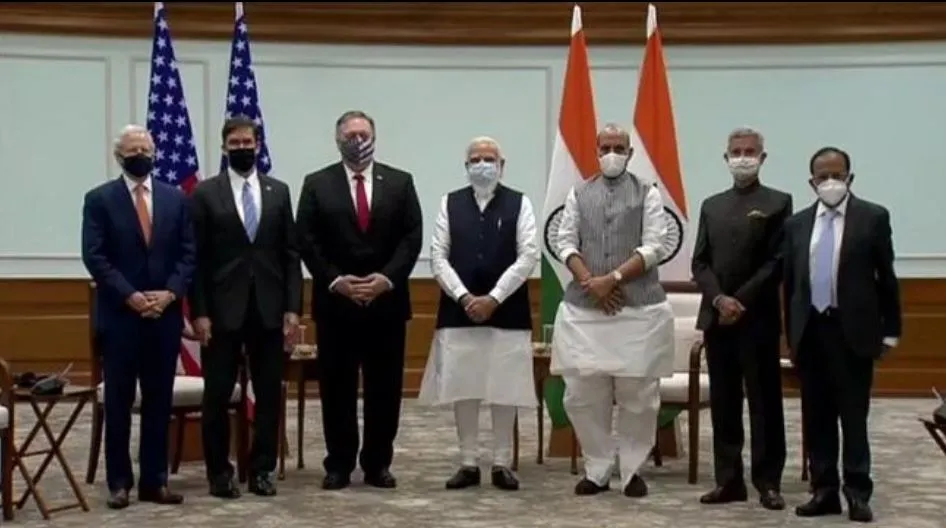 प्रधानमंत्री मोदी से मिले अमेरिकी विदेश और रक्षा मंत्री