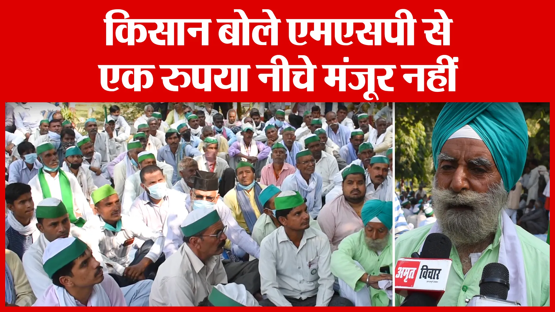 Bareilly: किसान बोले एमएसपी से एक रुपया नीचे मंजूर नहीं | Amritvichar