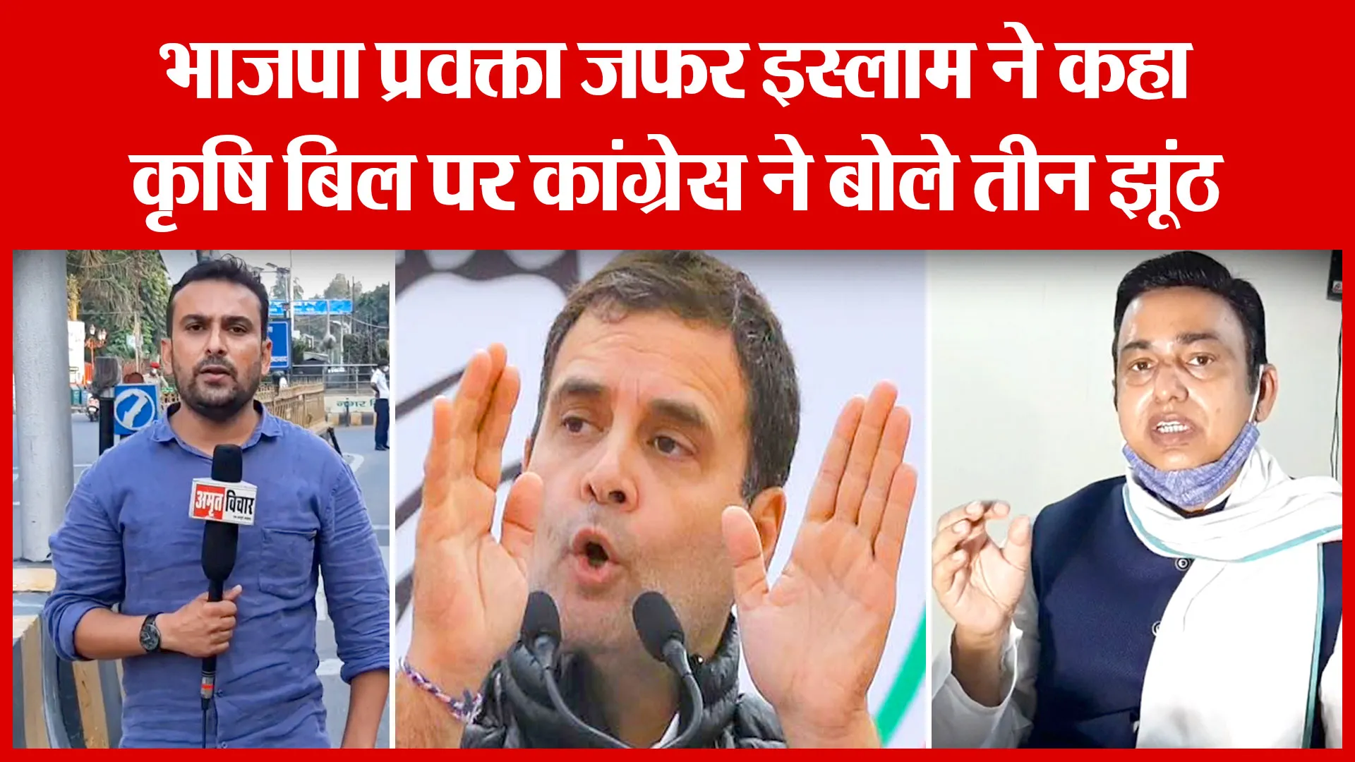 Moradabad: भाजपा प्रवक्ता जफर इस्लाम ने कहा, कृषि बिल पर कांग्रेस ने बोले तीन झूंठ | Amritvichar