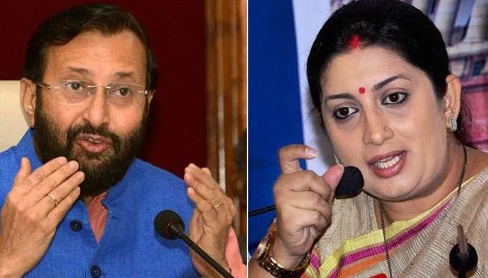 जावड़ेकर, स्मृति ईरानी ने की अर्नब की गिरफ्तारी की निंदा