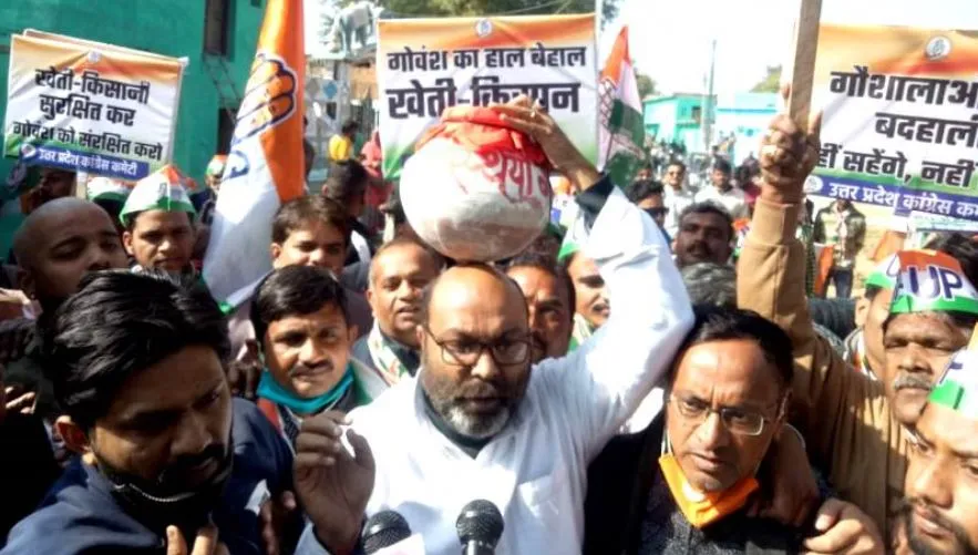 ललितपुर: पदयात्रा निकाल रहे यूपी कांग्रेस के प्रदेश अध्यक्ष गिरफ्तार
