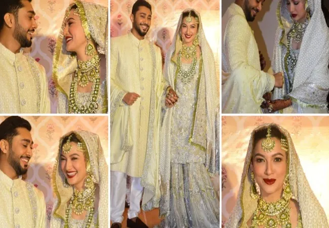 दुल्हन बनकर बला सी खूबसूरत लग रही हैं गौहर खान, यहां देखिए जैद दरबार संग तस्वीरें