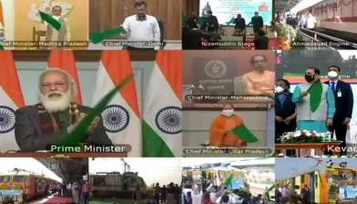 प्रधानमंत्री ने ‘स्टैच्यू ऑफ यूनिटी’ तक संपर्क सुविधा में सुधार के लिए आठ ट्रेनों को हरी झंडी दिखाई