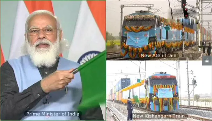 मोदी ने फ्रेट कोरिडोर के न्‍यू रेवाड़ी-न्‍यू मदार खंड का किया उद्घाटन