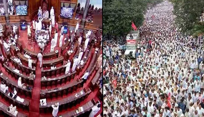 सड़क से उठकर संसद तक पहुंचा किसान आंदोलन, विपक्ष के हंगामे के बीच नहीं हुआ कोई काम