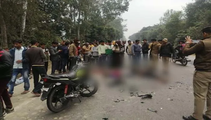पीलीभीत: दो बाइकों की भिड़ंत में तीन की मौत, तीन घायल