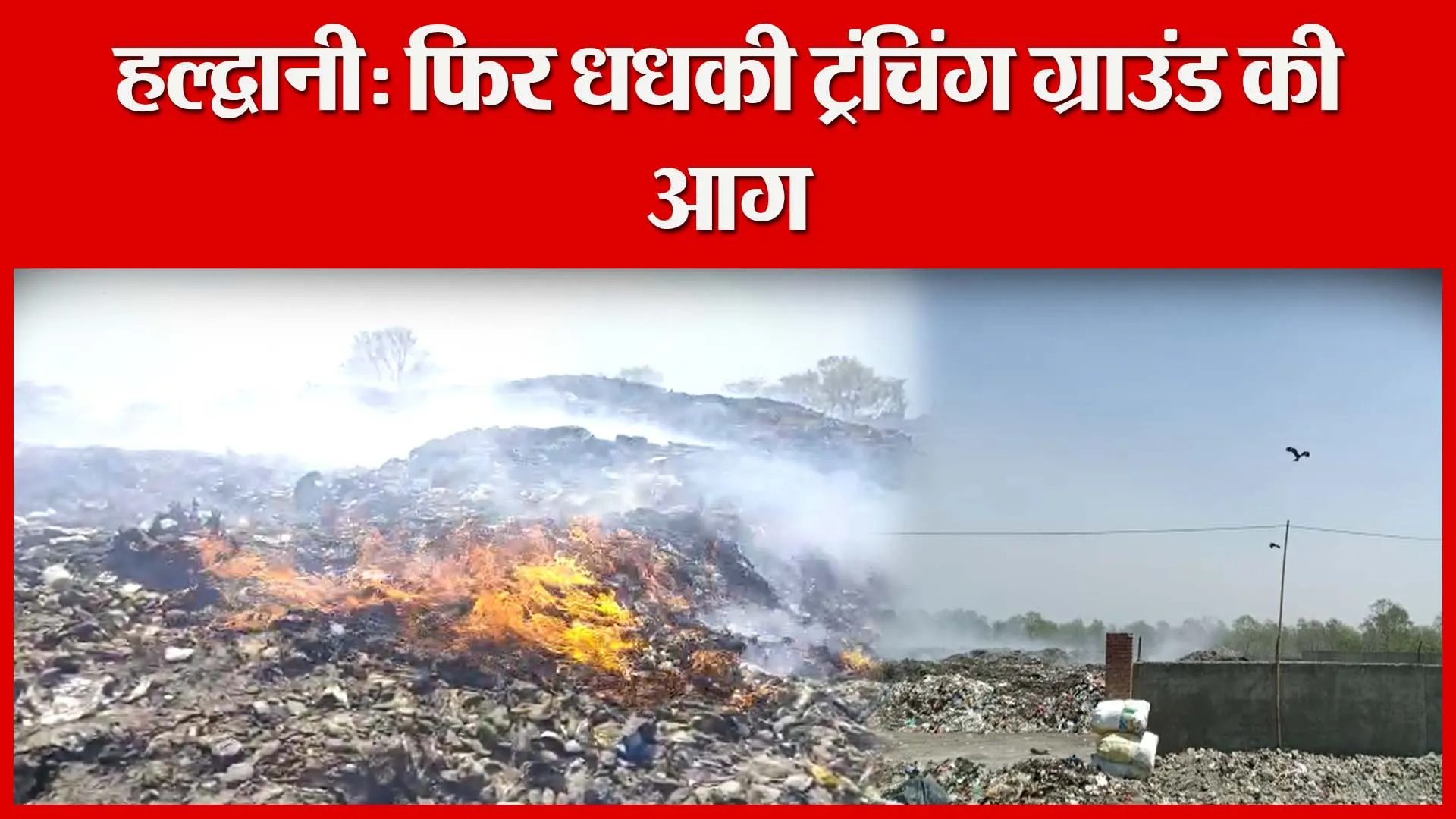 हल्द्वानी: फिर धधकी ट्रंचिंग ग्राउंड की आग | Amritvichar