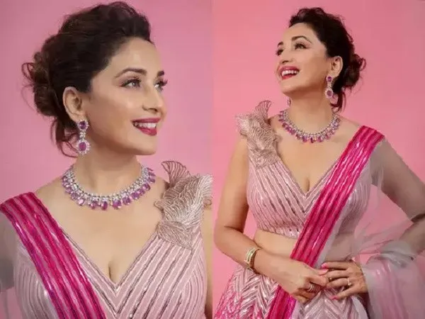 पिंक लहंगे में माधुरी दीक्षित की वायरल हो रहीं तस्वीरें, फैंस ने बताया जलपरी