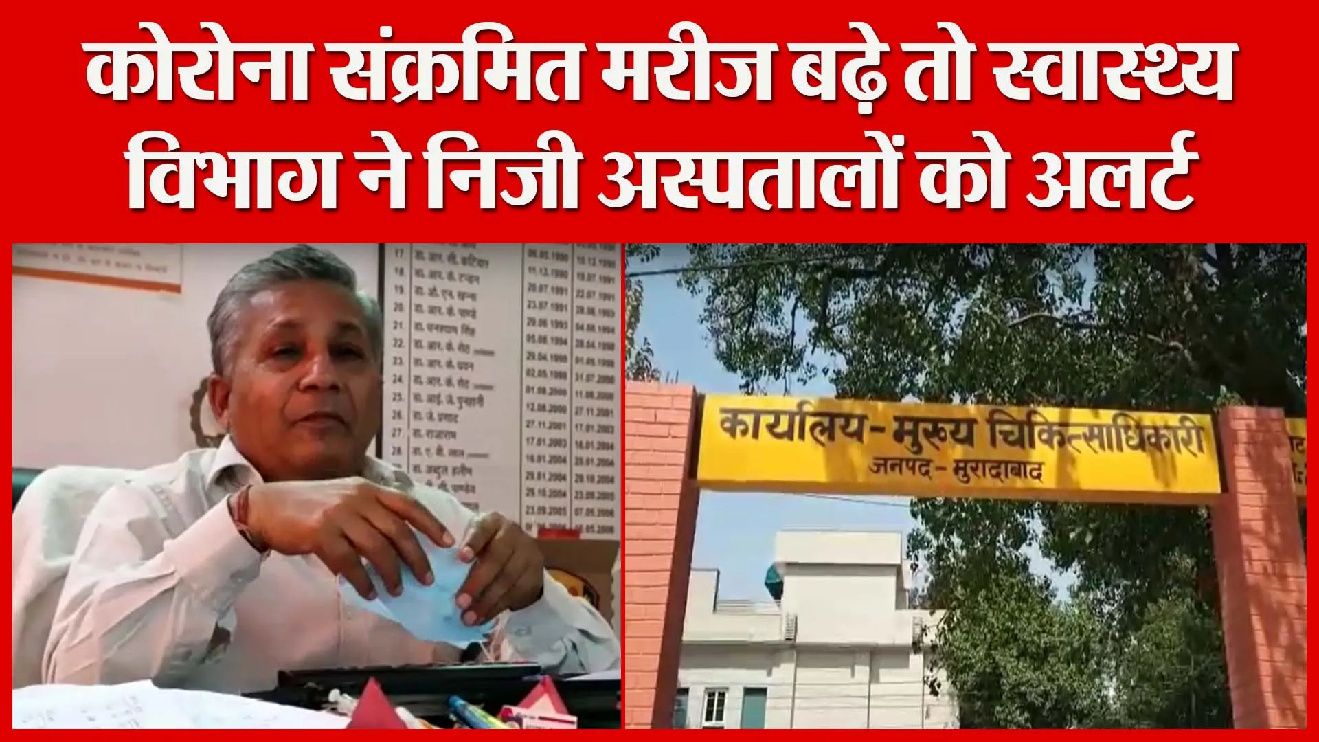 मुरादाबाद: कोरोना संक्रमित मरीज बढ़े तो स्वास्थ्य विभाग ने निजी अस्पतालों को अलर्ट | Amritvichar