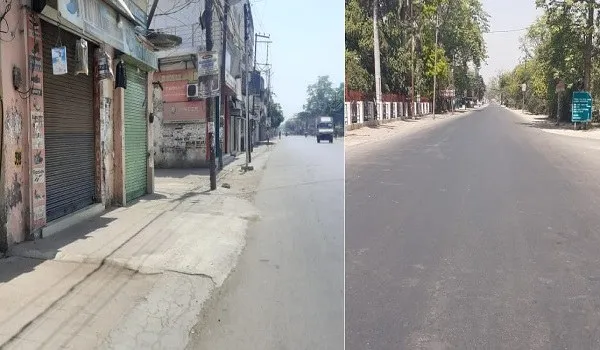 Weekend lockdown: रामपुर की सड़कों पर पसरा सन्नाटा, थम गई जिंदगी की रफ्तार