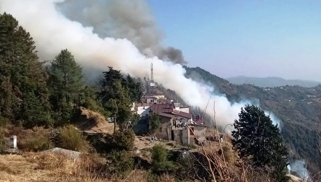 हल्द्वानी: आग ने हल्द्वानी और मुक्तेश्वर में मचायी तबाही, 10 घंटे धधका जंगल, 10 फिट ऊंची लपटों ने डराया
