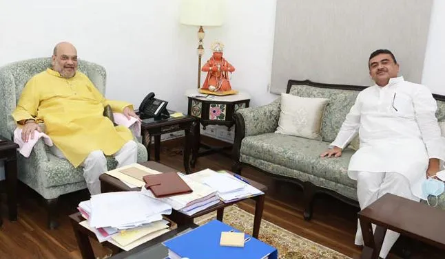शुभेन्दु अधिकारी ने अमित शाह से की मुलाकात, बंगाल के इन मुद्दों पर की चर्चा
