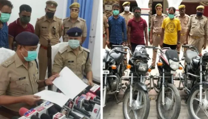 सहारनपुर: चेकिंग के दौरान तीन बाइक चोर गिरफ्तार, 7 बाइक, दो देशी तमंचे व कारतूस बरामद