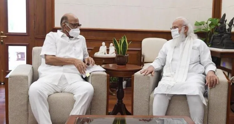 राकांपा नेता शरद पवार ने की पीएम मोदी से मुलाकात, करीब एक घंटे तक हुई बातचीत