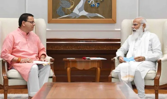 नई दिल्ली में PM MODI से उत्तराखंड के मुख्यमंत्री धामी ने की भेंट