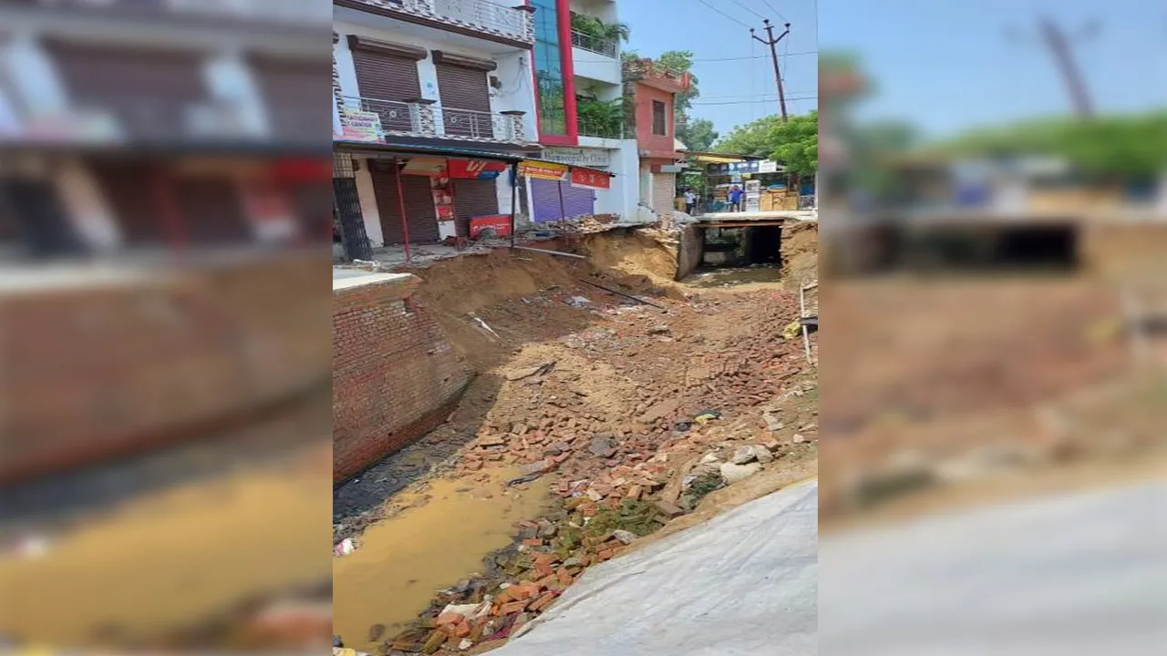 बरेली: टूटी नाले की दीवार, बाल-बाल बचे लोग