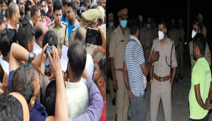 गोरखपुर: परिजनों ने शव को रोड पर रखकर किया प्रदर्शन, रखी ये पांच मांगे
