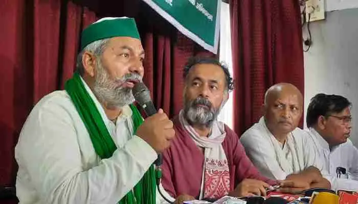 यूपी: राकेश टिकैत ने केंद्र का पर वार, योगी सरकार को दी ये बड़ी चेतावनी