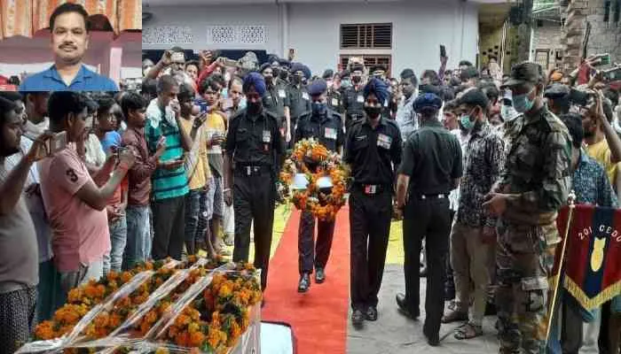 बाराबंकी: आर्मी जवान के अंतिम दर्शन को उमड़ा जनसैलाब, नम आंखों से दी अंतिम विदाई