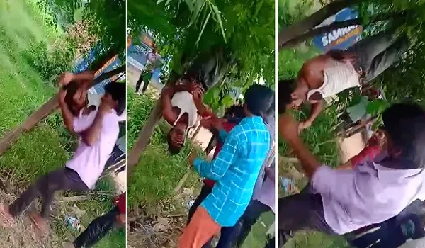 मुरादाबाद : ग्रामीणों ने युवक को पेड़ से उल्टा लटका कर पीटा, जानिए क्या है पूरा मामला