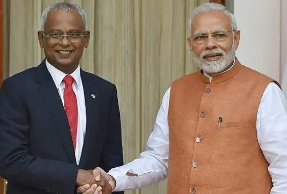 मोदी और मालदीव के राष्ट्रपति ने द्विपक्षीय संबंधों  को मजबूत बनाने के लिए की बात