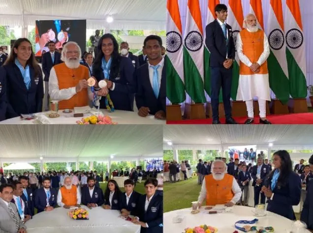 भारतीय ओलंपिक खिलाड़ियों को पीएम मोदी ने दी पार्टी, साथ में किया ब्रेकफास्ट