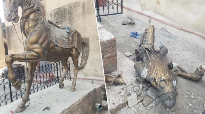 Pakistan: लाहौर में तीसरी बार तोड़ी महाराजा रणजीत सिंह की मूर्ति, आरोपी गिरफ्तार, वीडियो वायरल
