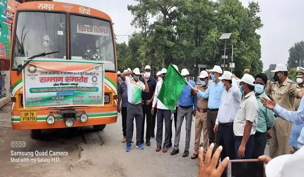 रामपुर से 125 खिलाड़ी लखनऊ के लिए रवाना, ओलंपिक विजेताओं का बढ़ाएंगे हौसला