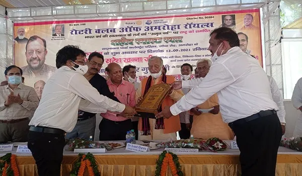 अमरोहा : वित्त मंत्री सुरेश खन्ना ने कहा, शहीदों की याद दिलाएगा स्मारक