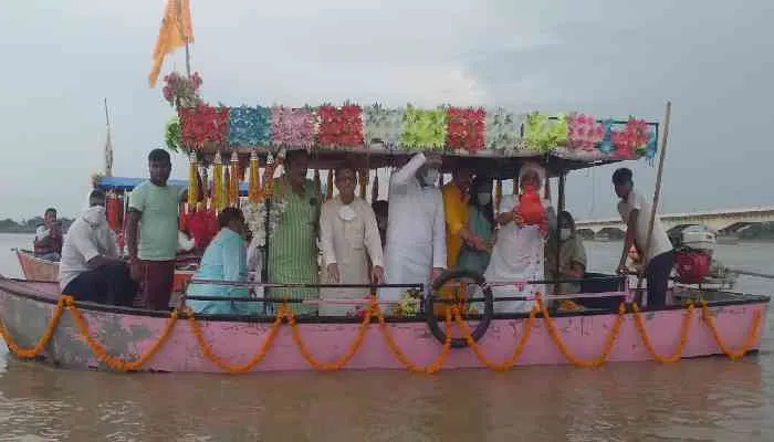 अयोध्या: स्व. कल्याण सिंह की अस्थि कलश सरयू नदी में की गई विर्सजित