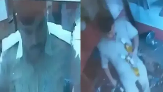 कानपुर: सीसीटीवी में कैद हुआ शराब की बोतलें चोरी करता पुलिसकर्मी