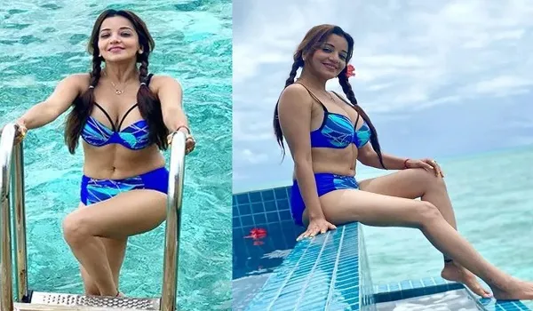 ब्लू बिकिनी में सोशल मीडिया पर छाई मोनालिसा, कातिलाना अदाओं ने किया फैंस को घायल