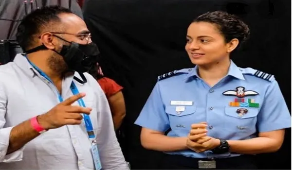 मुरादाबाद: तेजस की शूटिंग को पहुंची कंगना, झलक को बेताब रहे दीवाने