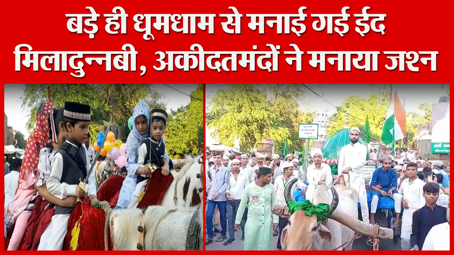 मुरादाबाद: बड़े ही धूमधाम से मनाई गई ईद मिलादुन्नबी, अकीदतमंदों ने मनाया जश्न