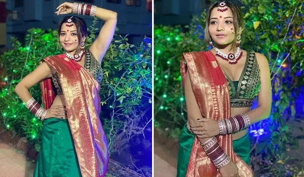 भोजपुरी एक्ट्रेस मोनालिसा ने नवरात्रि के मौके पर दिखाया ट्रेडिशनल अवतार, यहां देखिए तस्वीरें