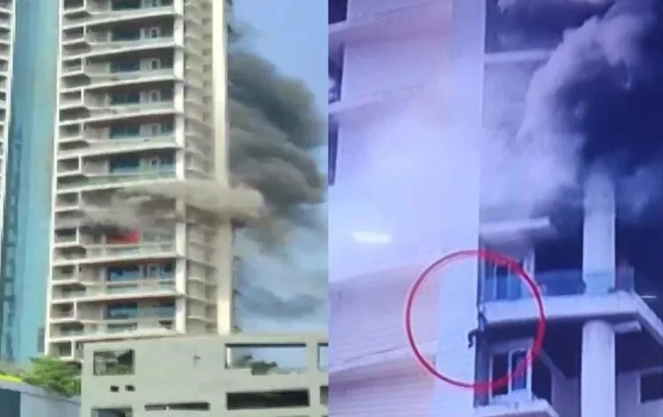 मुंबई की 61 मंजिला इमारत में लगी भीषण आग, 19th Floor से गिरकर सुरक्षा गार्ड की मौत