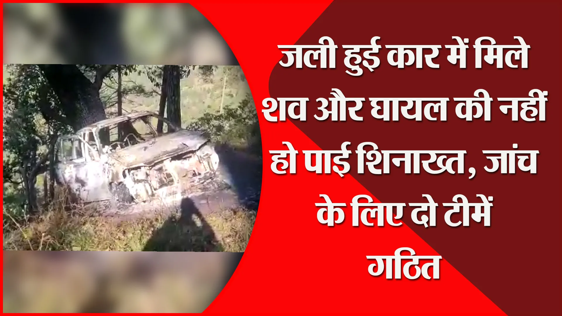 अल्मोड़ा: जली हुई कार में मिले शव और घायल की नहीं हो पाई शिनाख्त, जांच के लिए दो टीमें गठित