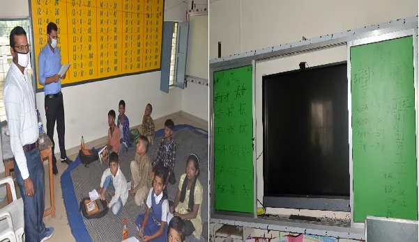 मुरादाबाद: गजब का सरकारी सिस्टम, बिजली न केबल, लग गया स्मार्ट स्कूल का लेबल