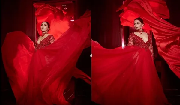 हिना खान ने रेड गाउन में शेयर कीं तस्वीरें, कातिलाना अदाएं देख दीवाने हुए फैंस