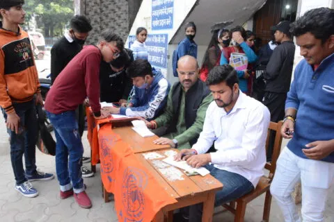 हल्द्वानी: एमबीपीजी कॉलेज में चला एबीवीपी का सदस्यता अभियान