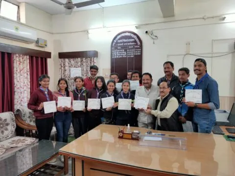 हल्द्वानी: रोवर रेंजर्स की निपुण परीक्षा में पास हुए एमबीपीजी के 12 विद्यार्थी