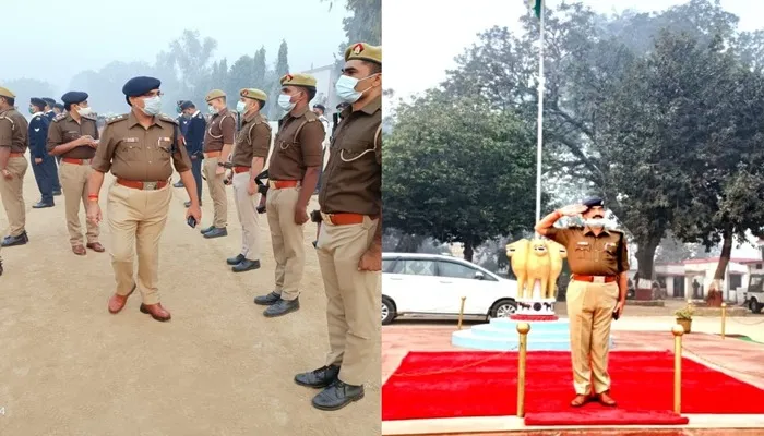 सीतापुर: परेड ग्राउंड पहुंचकर एसपी ने किया परेड का निरीक्षण