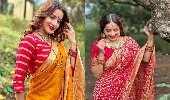 मोनालिसा का दिखा पारंपरिक अंदाज, फैंस कर रहे जमकर तारीफ