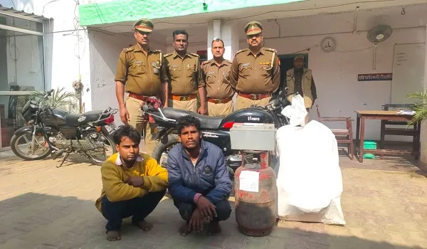 अमरोहा : चोरी की बाइक के साथ दो गिरफ्तार