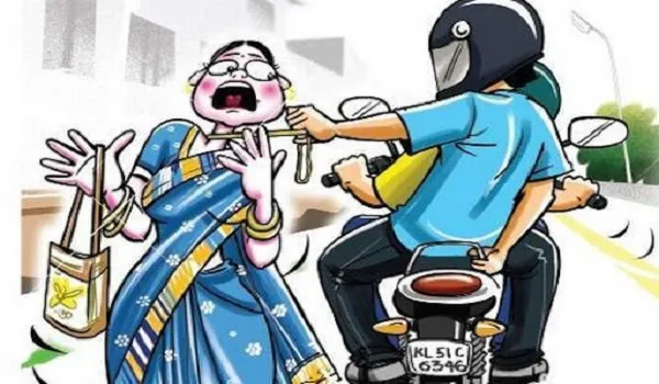 मुरादाबाद : महिला के गले से चेन लूटकर फरार हुए बाइक सवार बदमाश